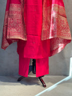 BANARASI STRAIGHT HANDWORK SUIT SET