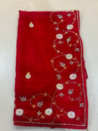 KARWACHOUTH SPECIAL HANDWORK SAREE