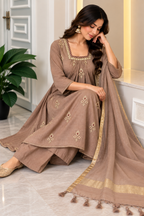 ✨ Royal Zari A-Line Suit Set✨