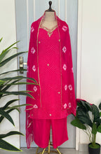 Elegant Ethnic Suit Set with Handwork Neckline