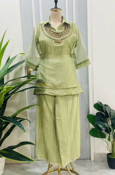 Handcrafted Neck Detail Co-Ord Set