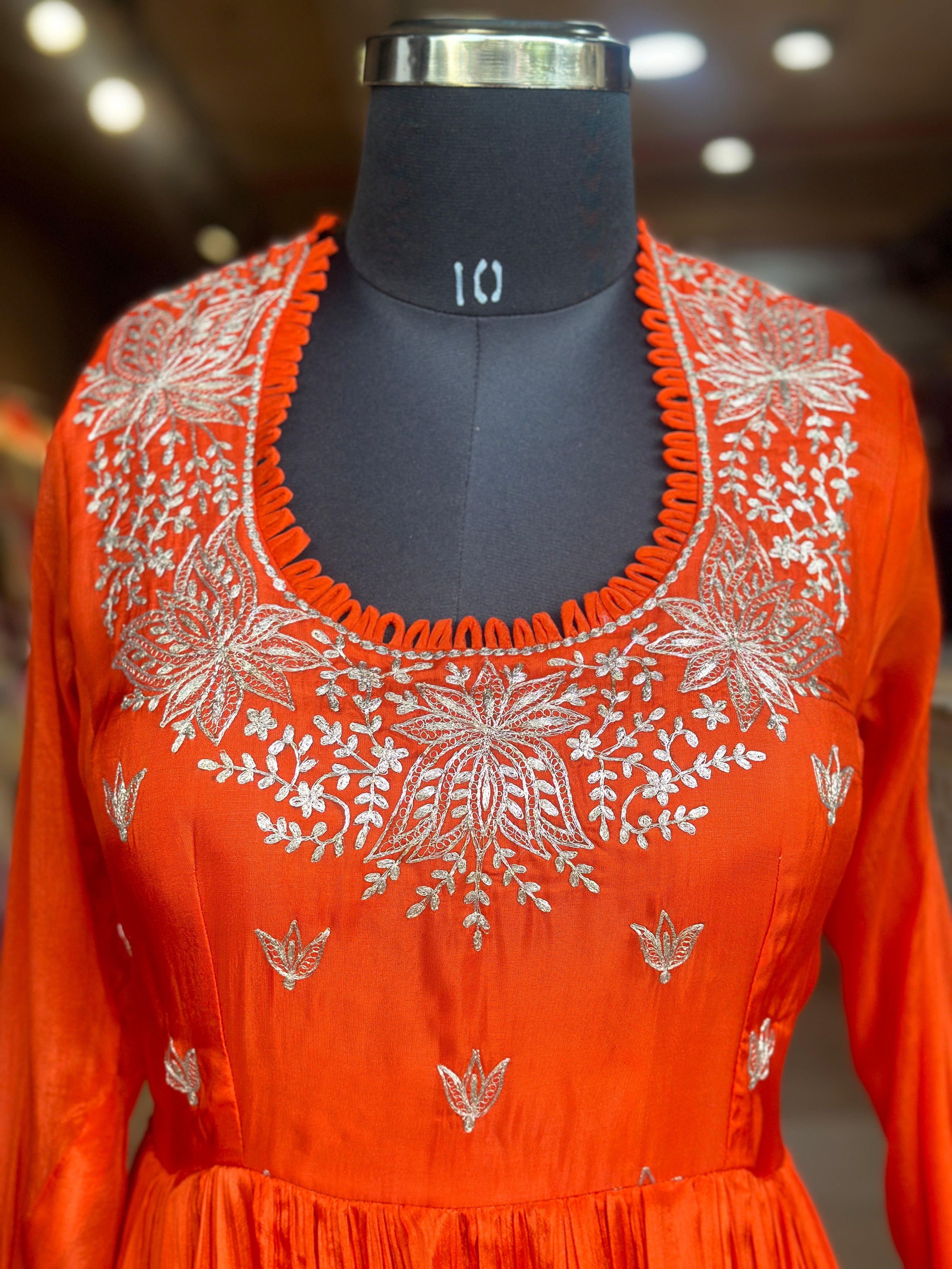 TRADITIONAL LONG GOWN IN HANDWORK