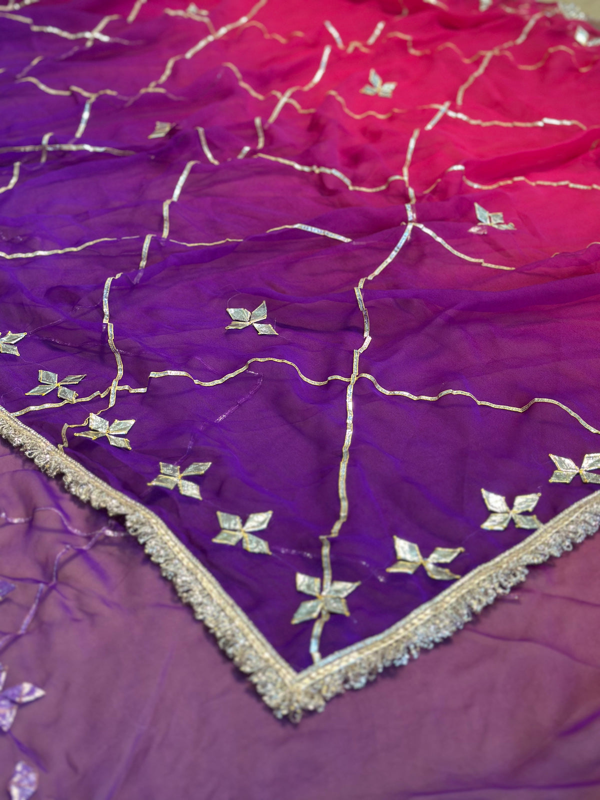Kachha Gotapatti Handwork Saree