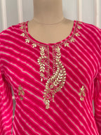 Ethnic Leheriya Handwork Suit Set