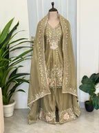 Premium Mirror Handwork Kurta Pant Dupatta Set