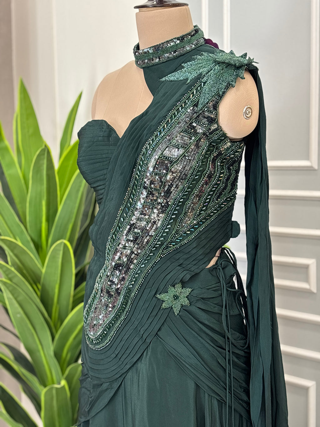 Designer Handwork Drape Saree