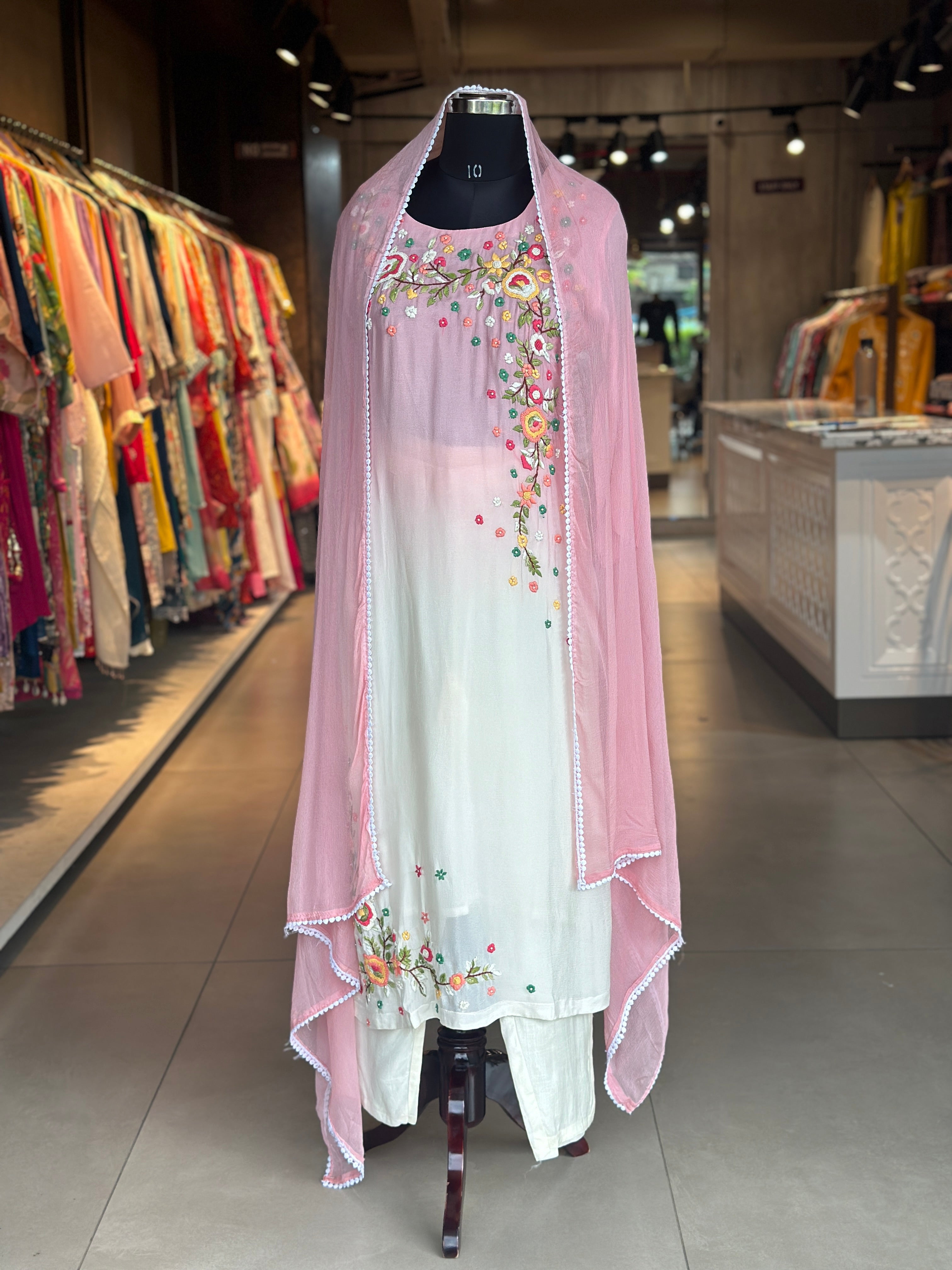 HAND EMBROIDERED STRAIGHT SUIT SET