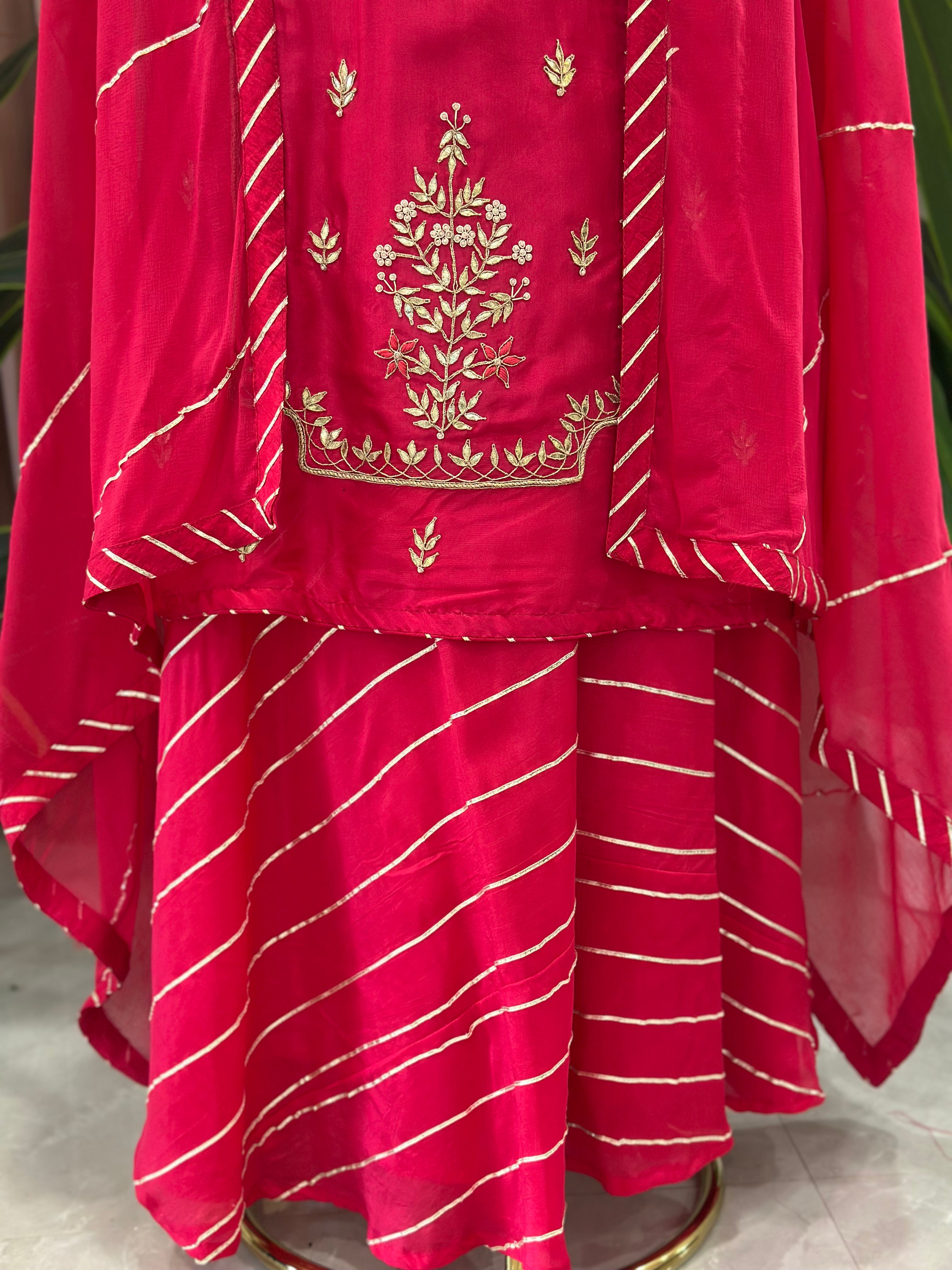 Premium Handwork Detailing Plazo Set