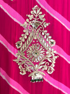 Traditional Leheriya Handcrafted Anarkali Gown