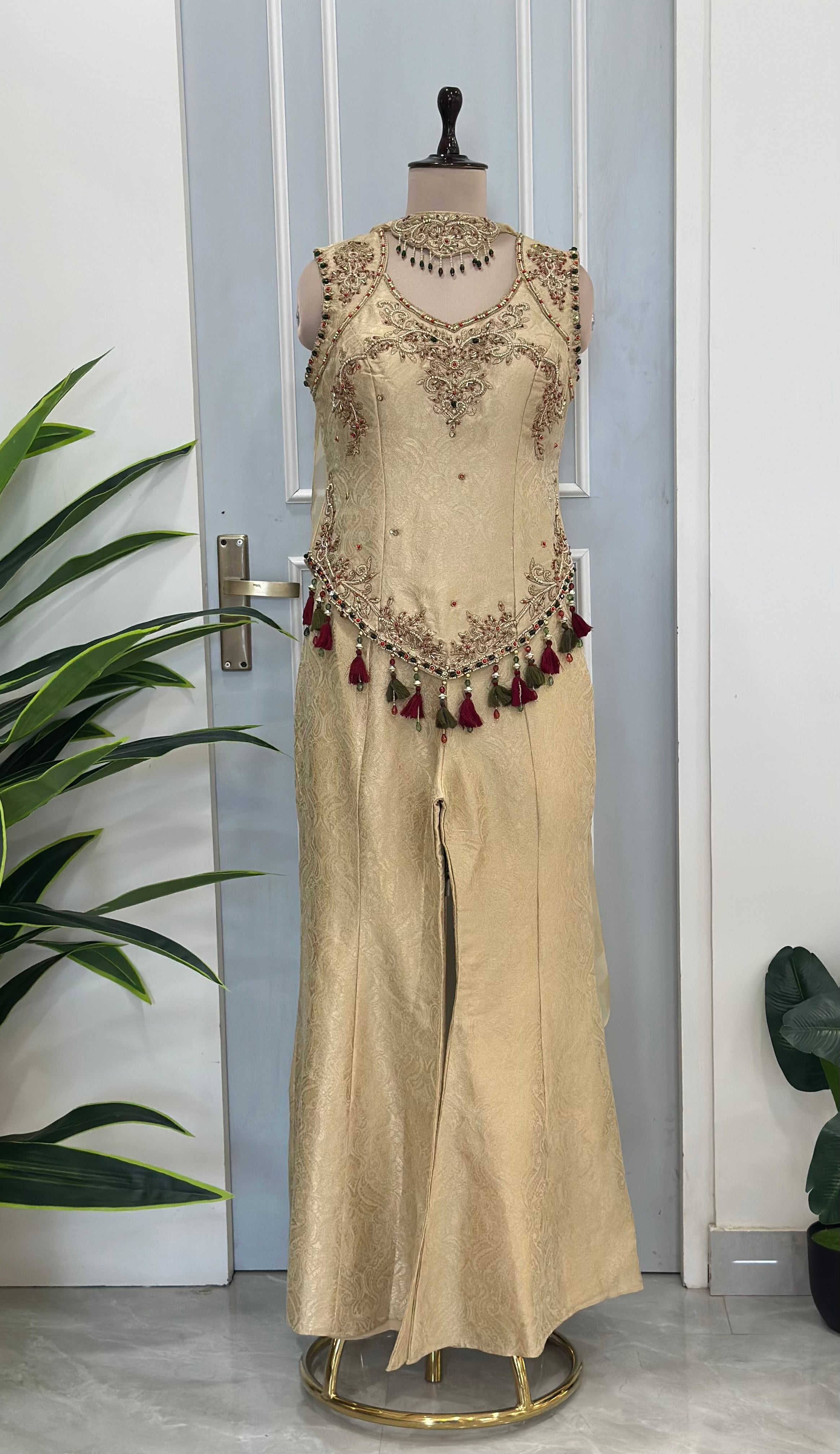 Royal Tassel Detail Indo-Western Set
