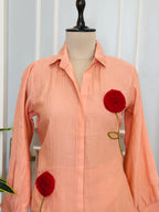 🌹Rose Appliqué Shirt & Palazzo Set 🌹