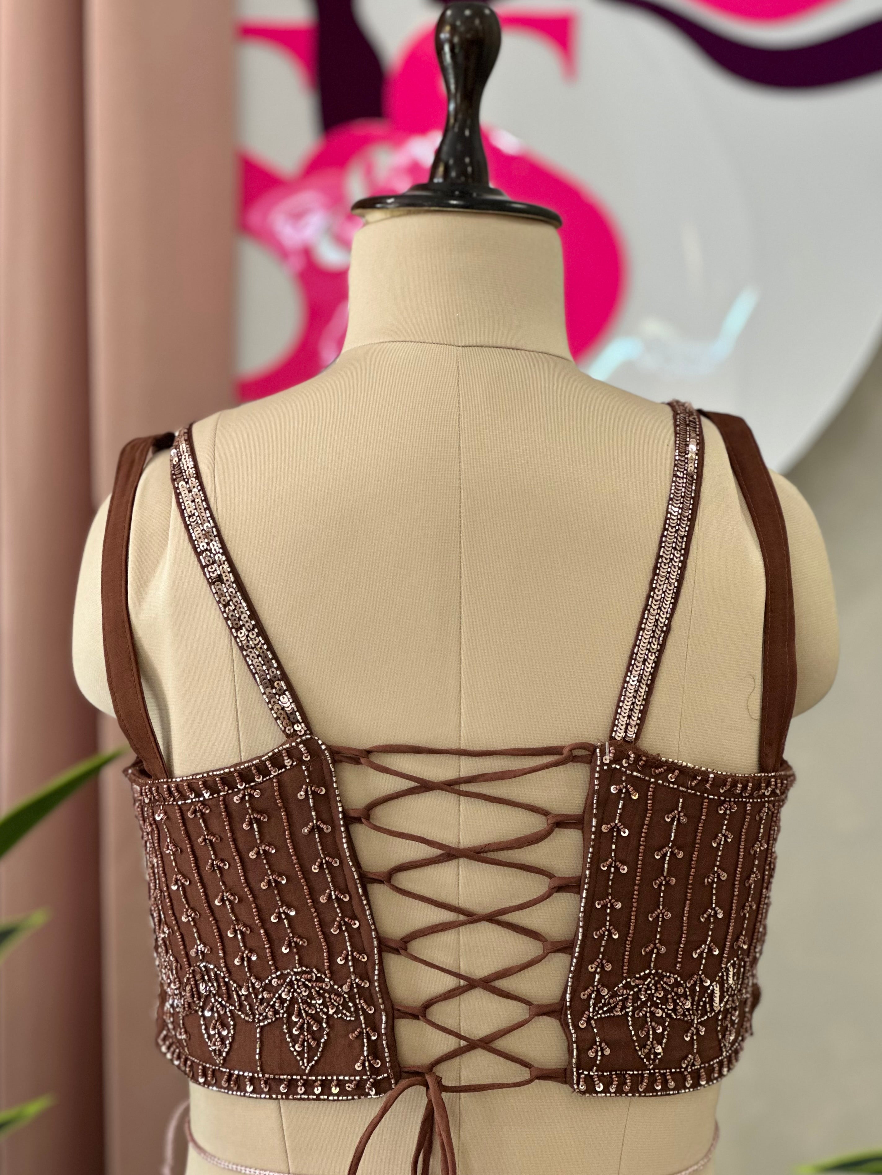 Designer Handwork Skirt with Blouse Set