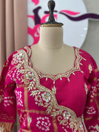 Angrakha Style Handwork Skirt Set