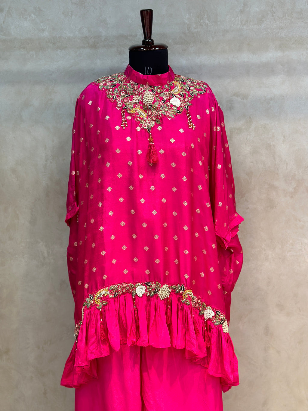 FLORAL HANDWORK KAFTAN SET