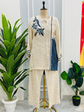 Pure Jute With Denim Co-ord Set