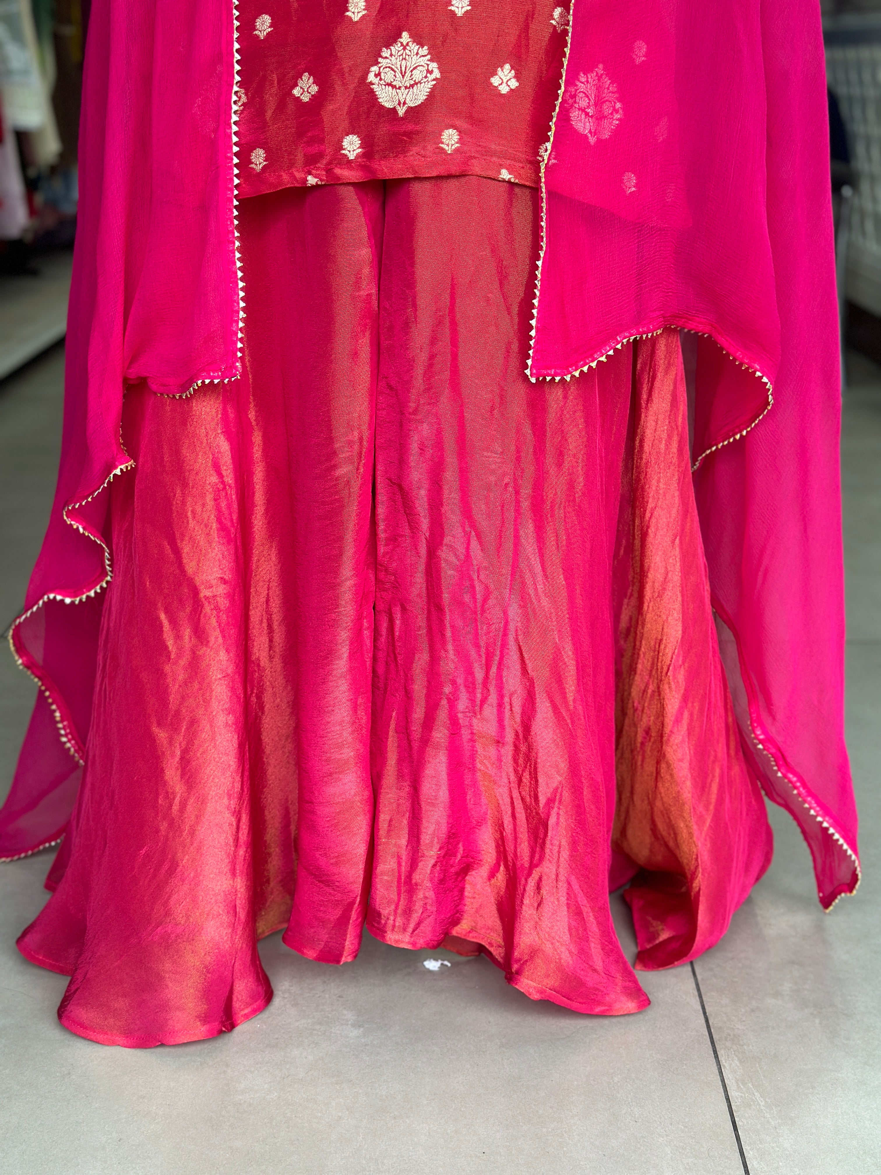 PREMIUM  PLAZO SET WITH ZARDOSI