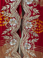 Royal Red Handwork Jacket Lehenga Set