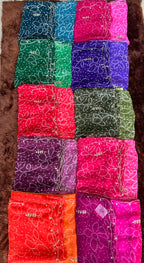 OMBRÉ BHANDEJ HANDWORK SAREE