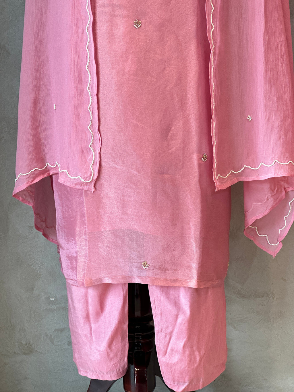 PURE ZARI TISSUE HANDWORK SUIT SET