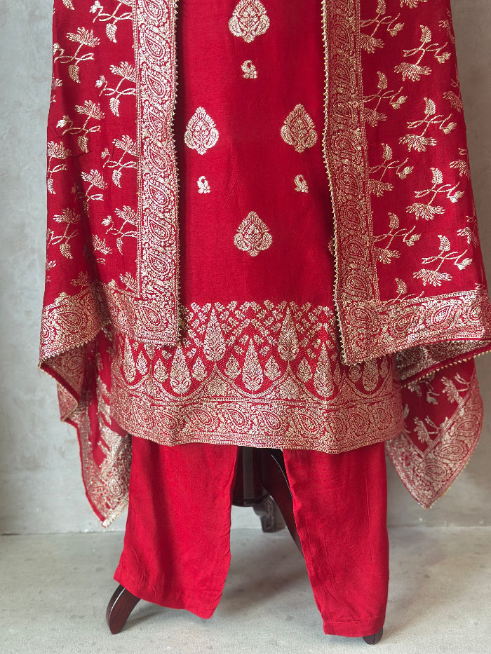 Classic Plazo Set With Handwork