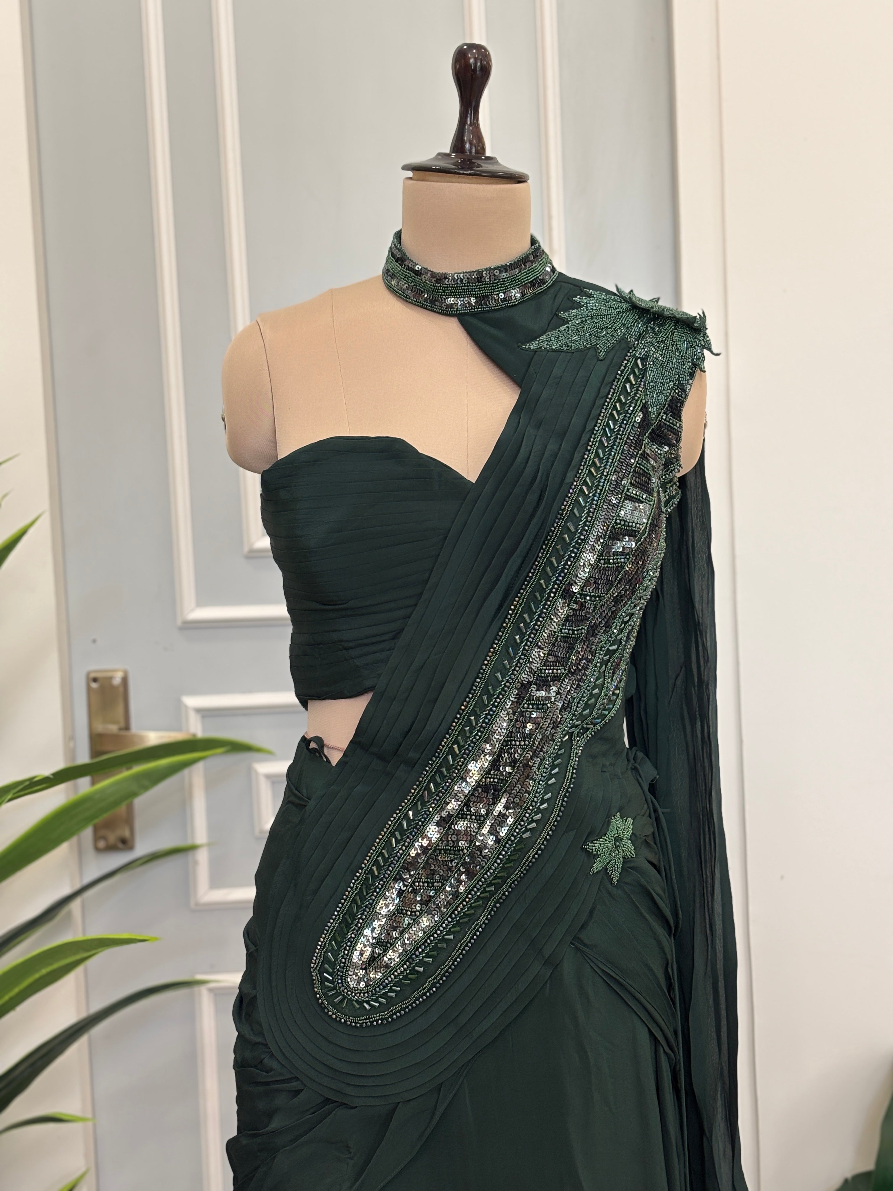 Designer Handwork Drape Saree