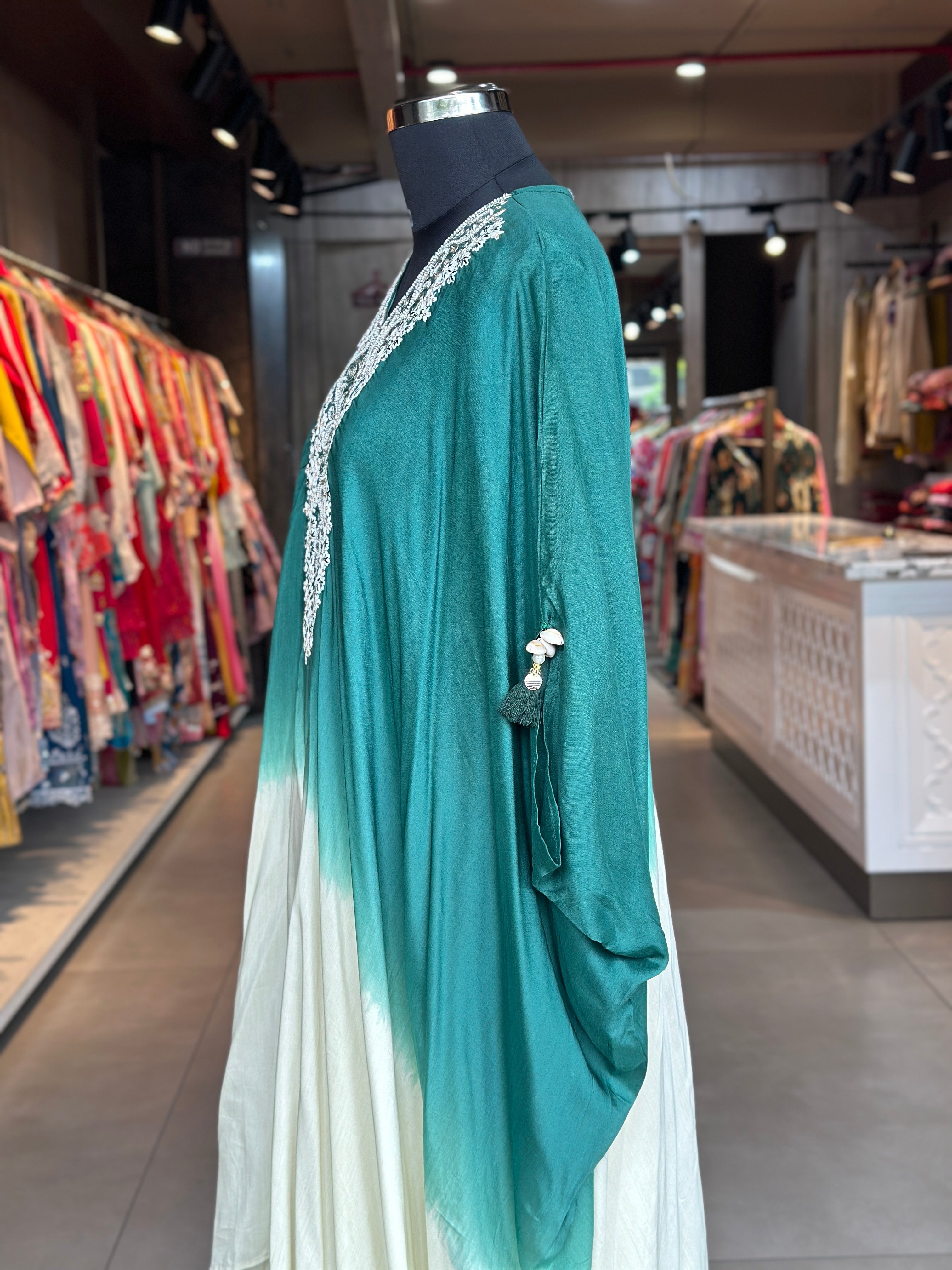 KAFTAN IN PEARL WORK