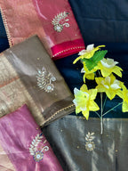 ORGANZA SAREE WITH PREMIUM HANDWORK