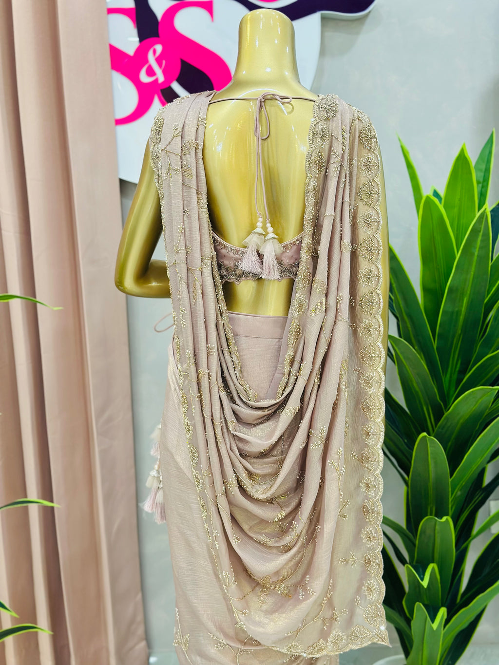 Premium Handwork Pre Draped Saree
