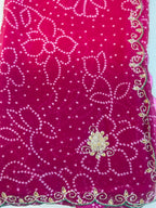 OMBRÉ BHANDEJ HANDWORK SAREE