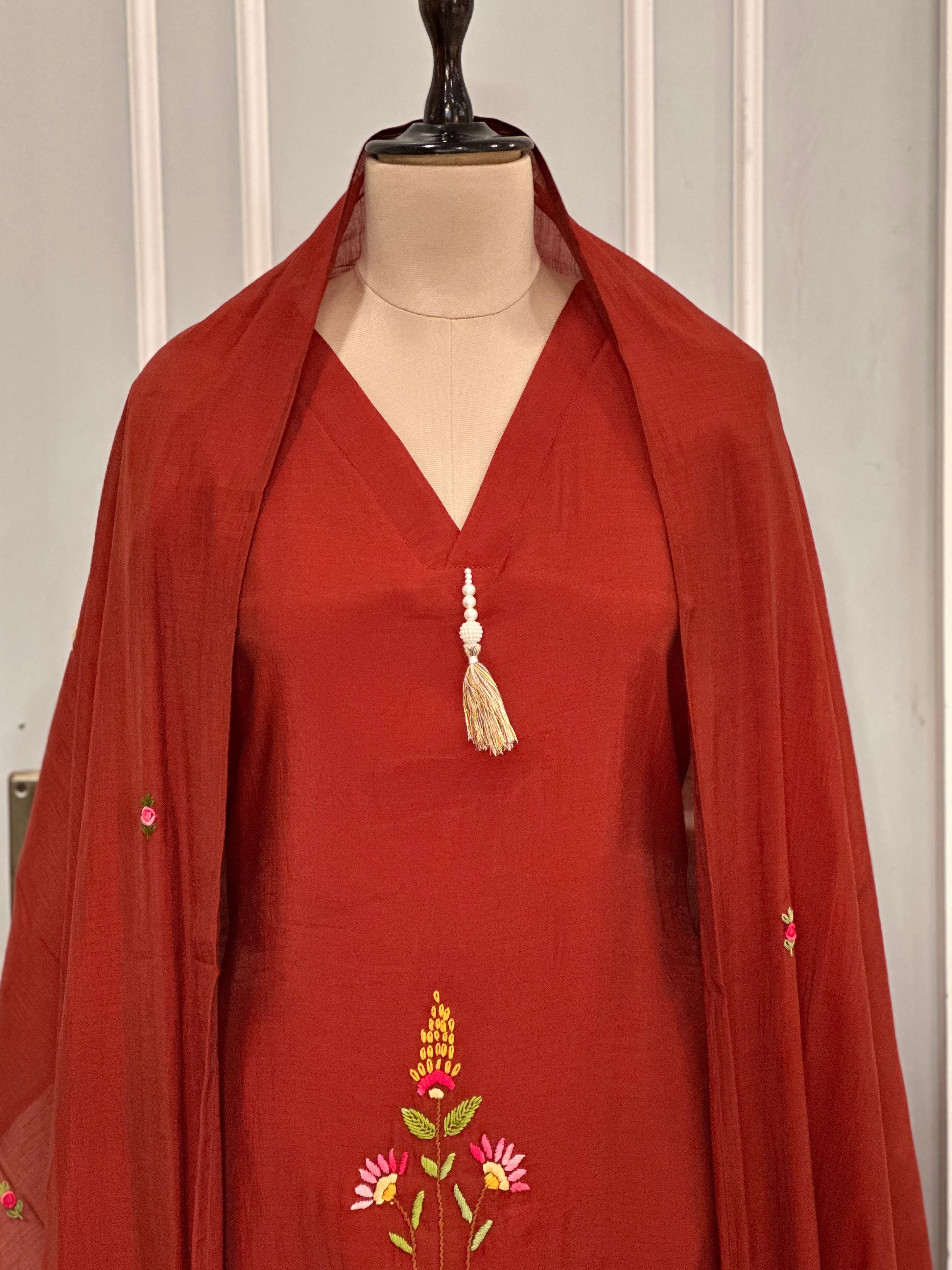 Classic Elegance Embroidered Suit Set