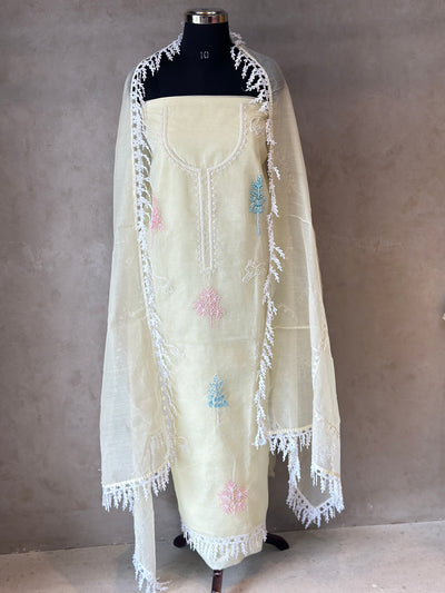 PURE KOTA DORIYA HANDWORK SUIT SET