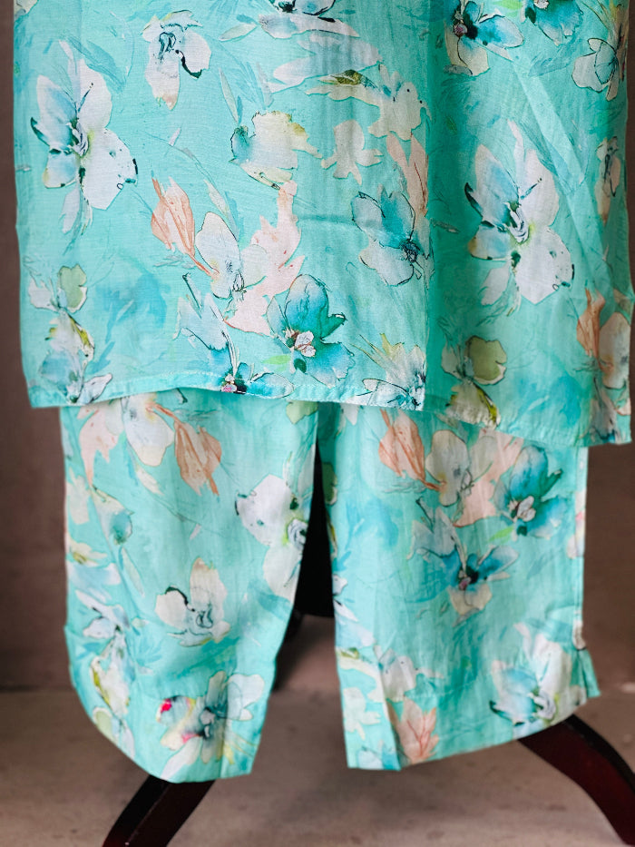 Modern Flora Kurta Set