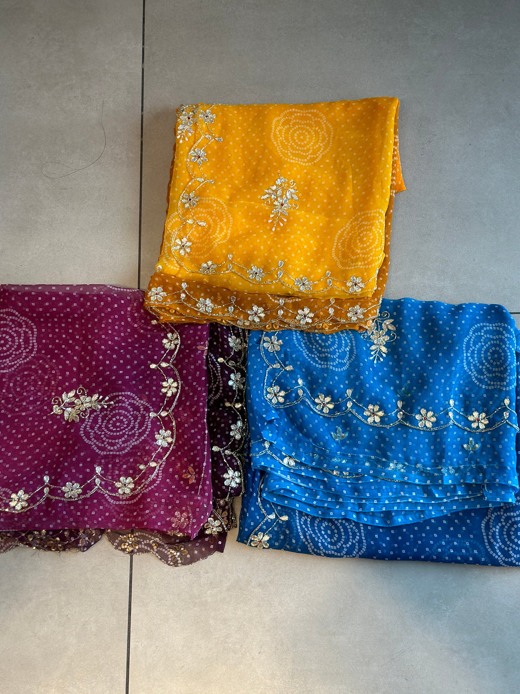 OMBRÉ BHANDEJ HANDWORK SAREE