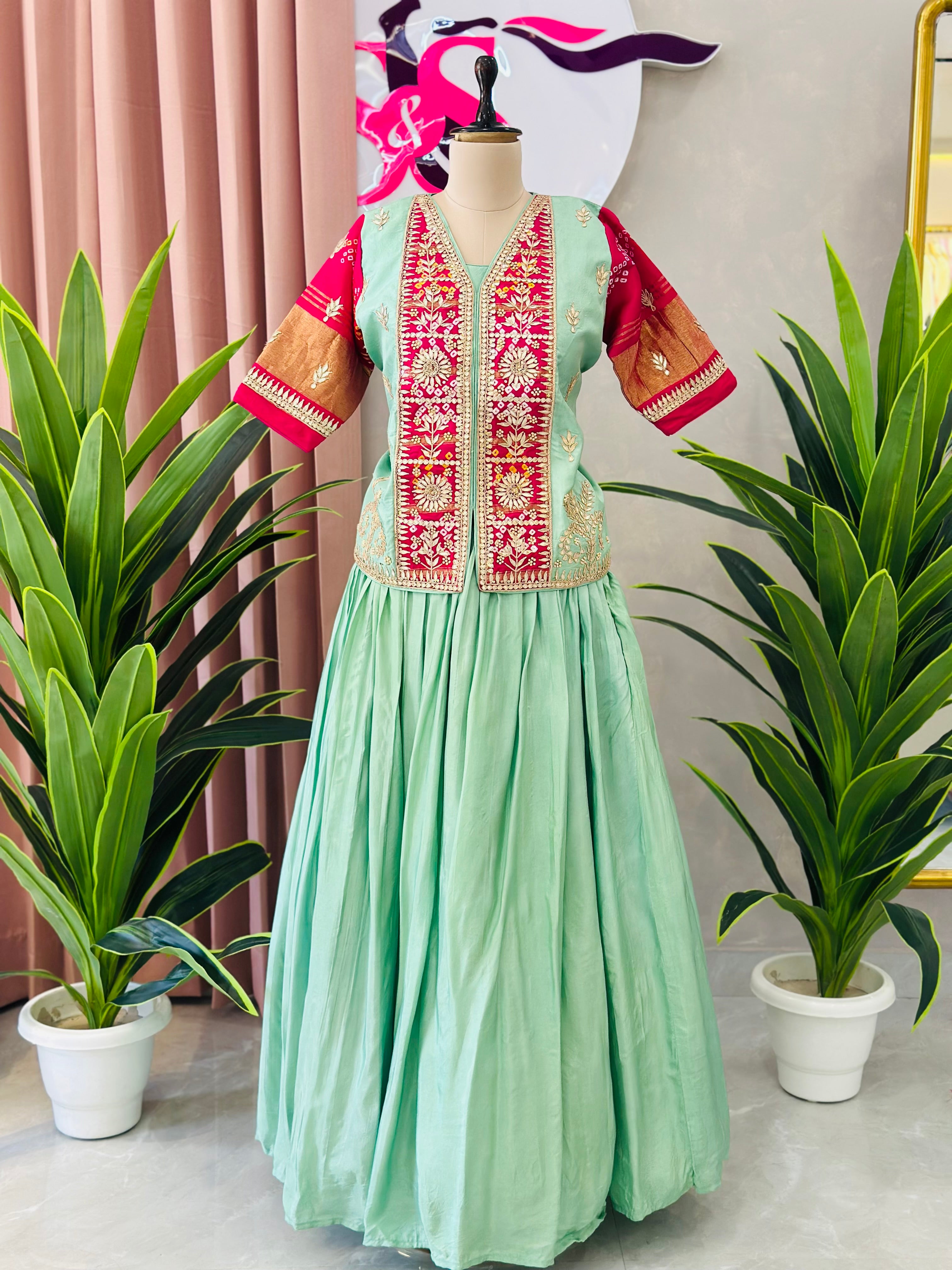 INDO-FUSION GHARCHOLA SKIRT SET