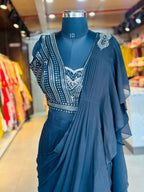 Draping Saree With Heavy Blouse