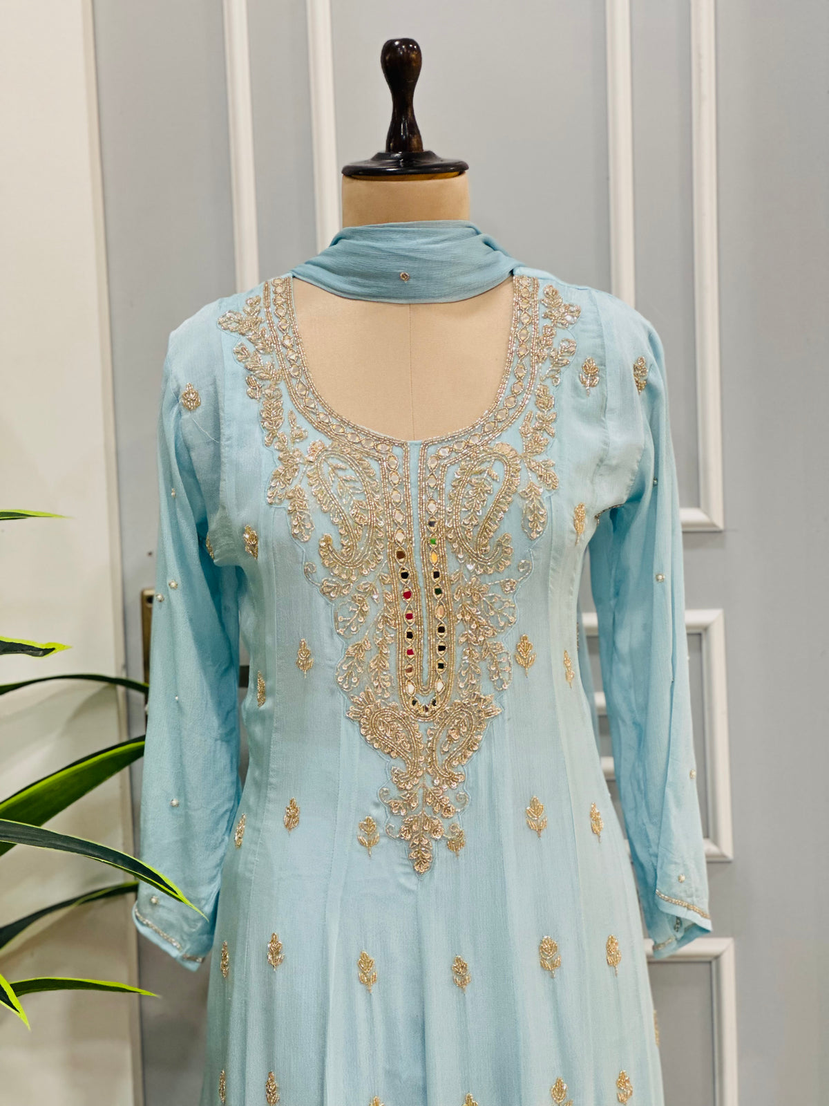 Beautiful Handwork Anarkali Set