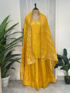 BEAUTIFUL ZARDOSI HANDWORK SKIRT SET