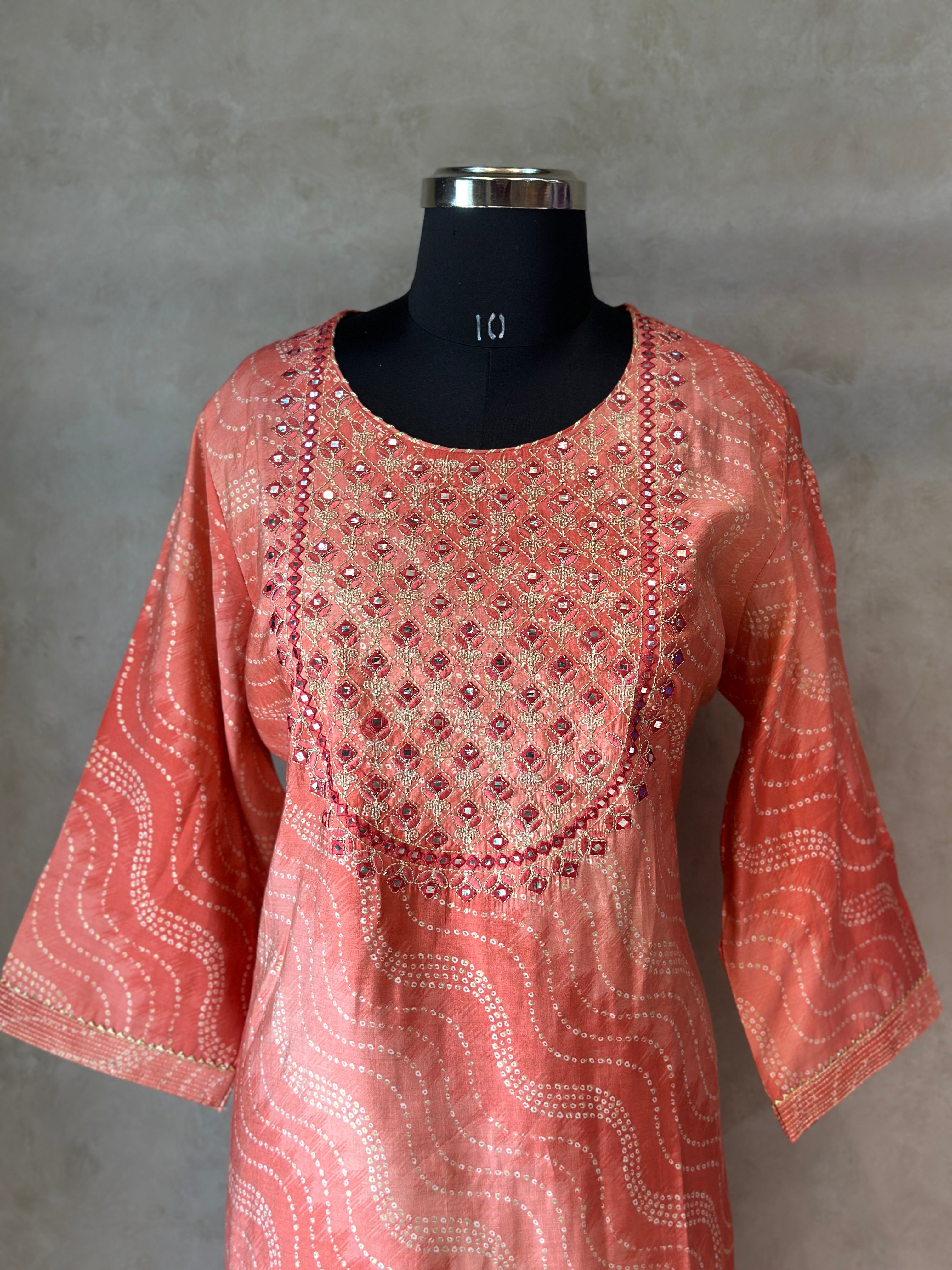 KURTI WITH SEQUENCE WORK