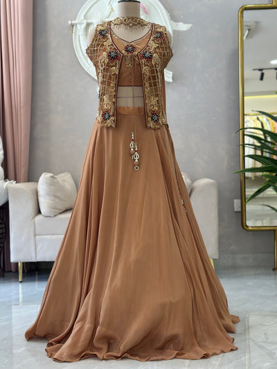 Designer Lehenga Set with Heavy Handwork jacket