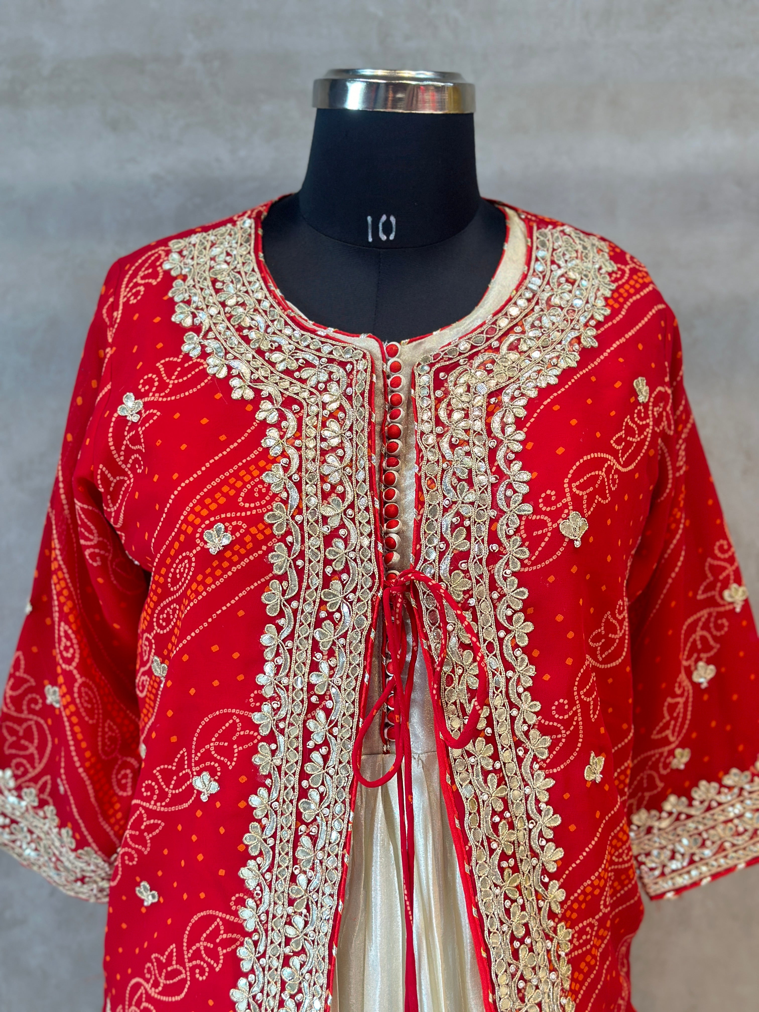 INDO-FUSION GOTA PATTI HANDWORK JACKET SET