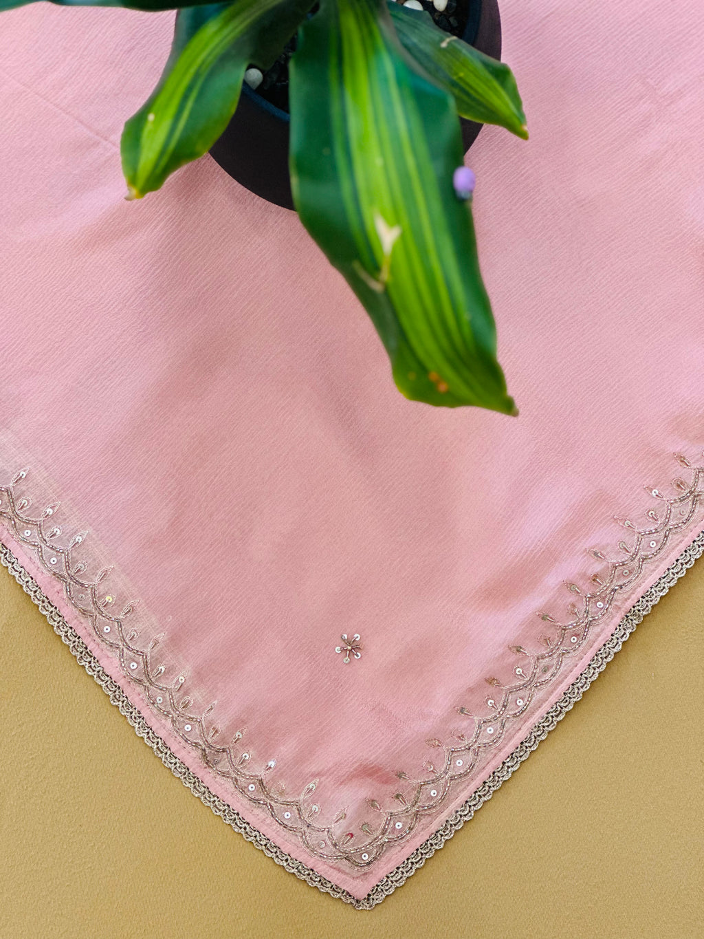 Premium Pure Zari Tissue Suit – Detailed with Handwork