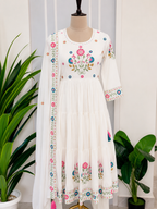 Floral Embroidered Anarkali Suit Set