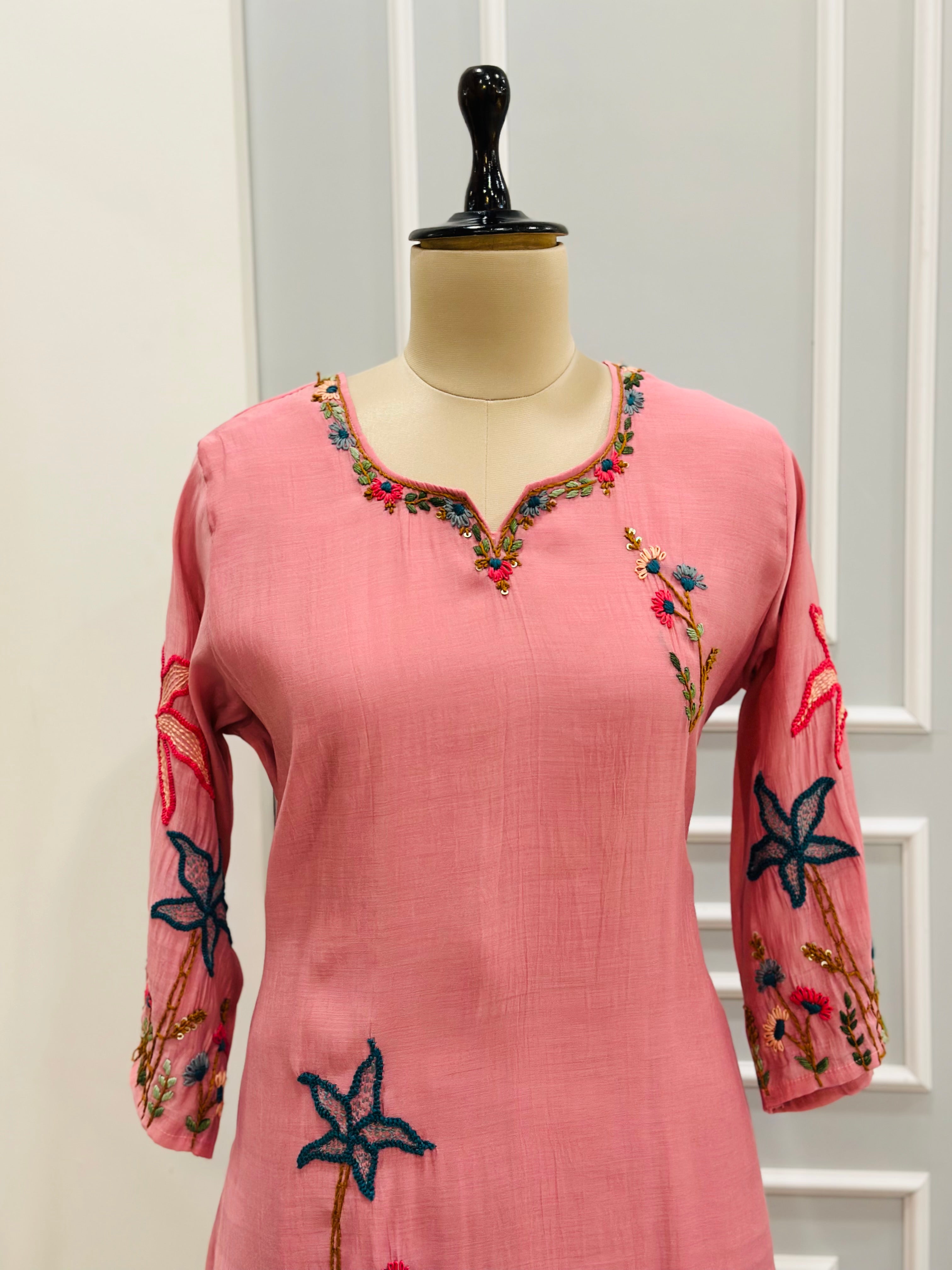 Beautiful Hand Embroidered Kurta Set