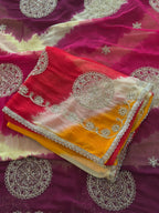 Premium Tie & Dye Chiffon Saree
