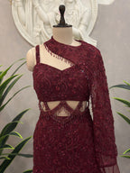 Designer One Shoulder Lehenga Set