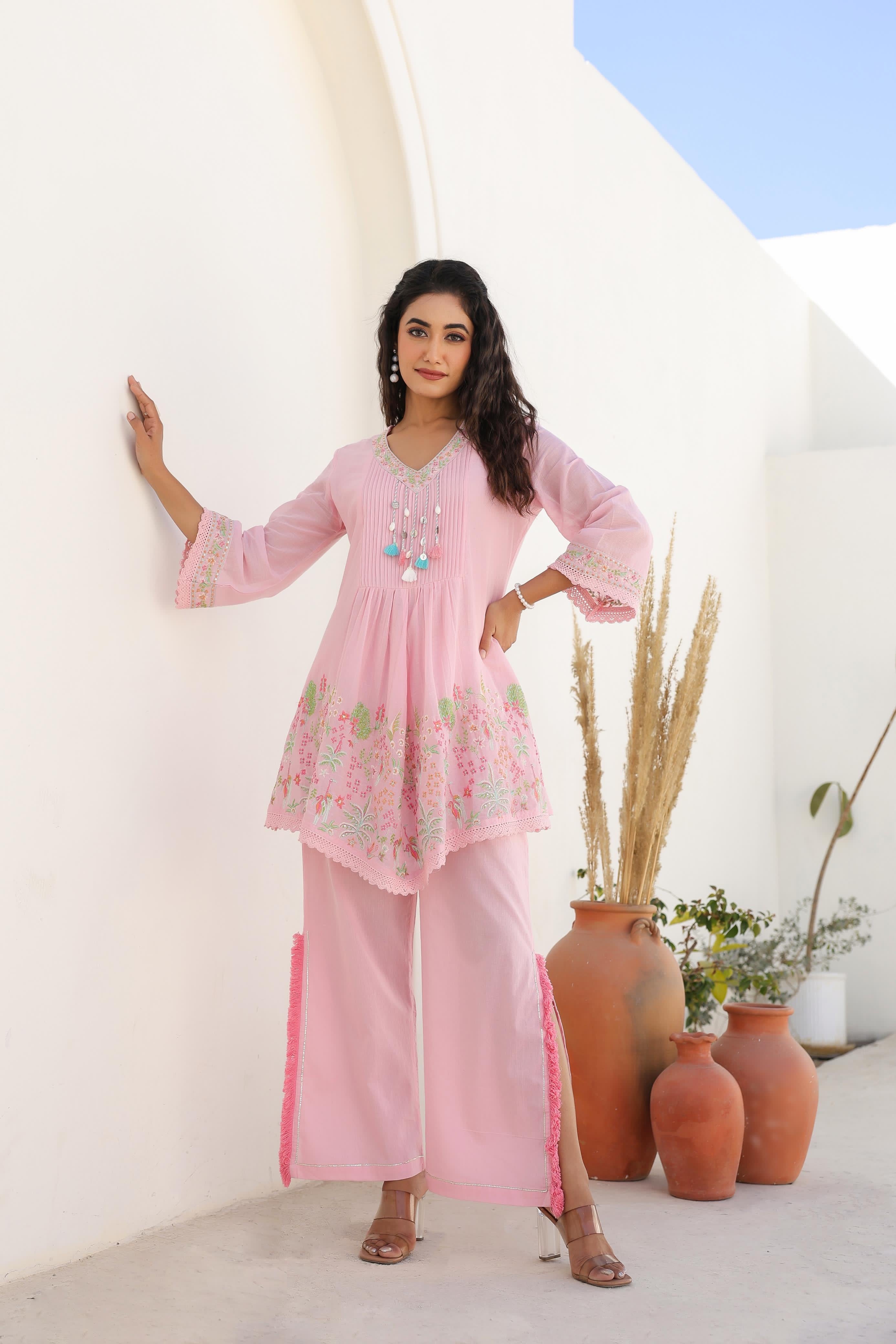 TRENDY EMBROIDERED CO-ORD SET