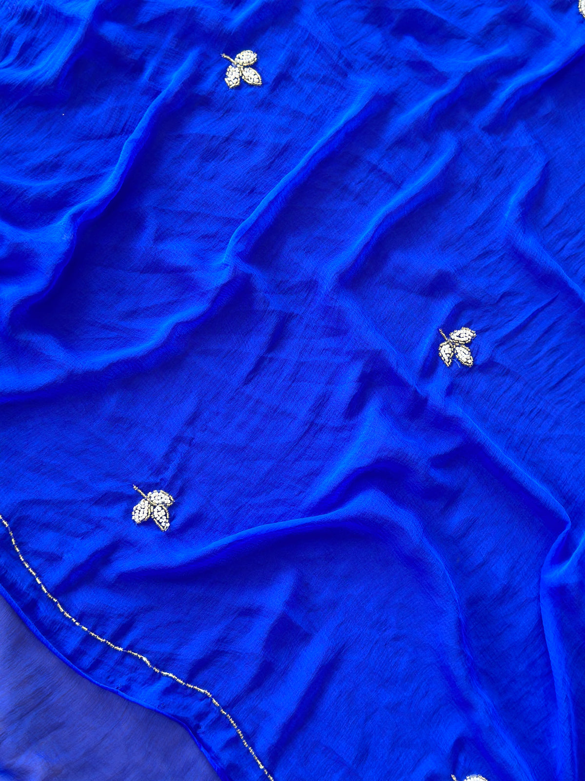 Designer Pearl Work Saree
