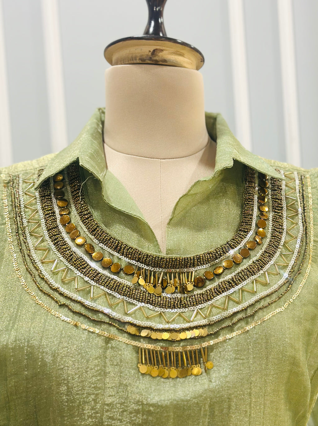 Handcrafted Neck Detail Co-Ord Set