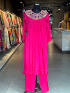 🌺Royal Pink Embroidered Kurta & Dupatta Set🌺