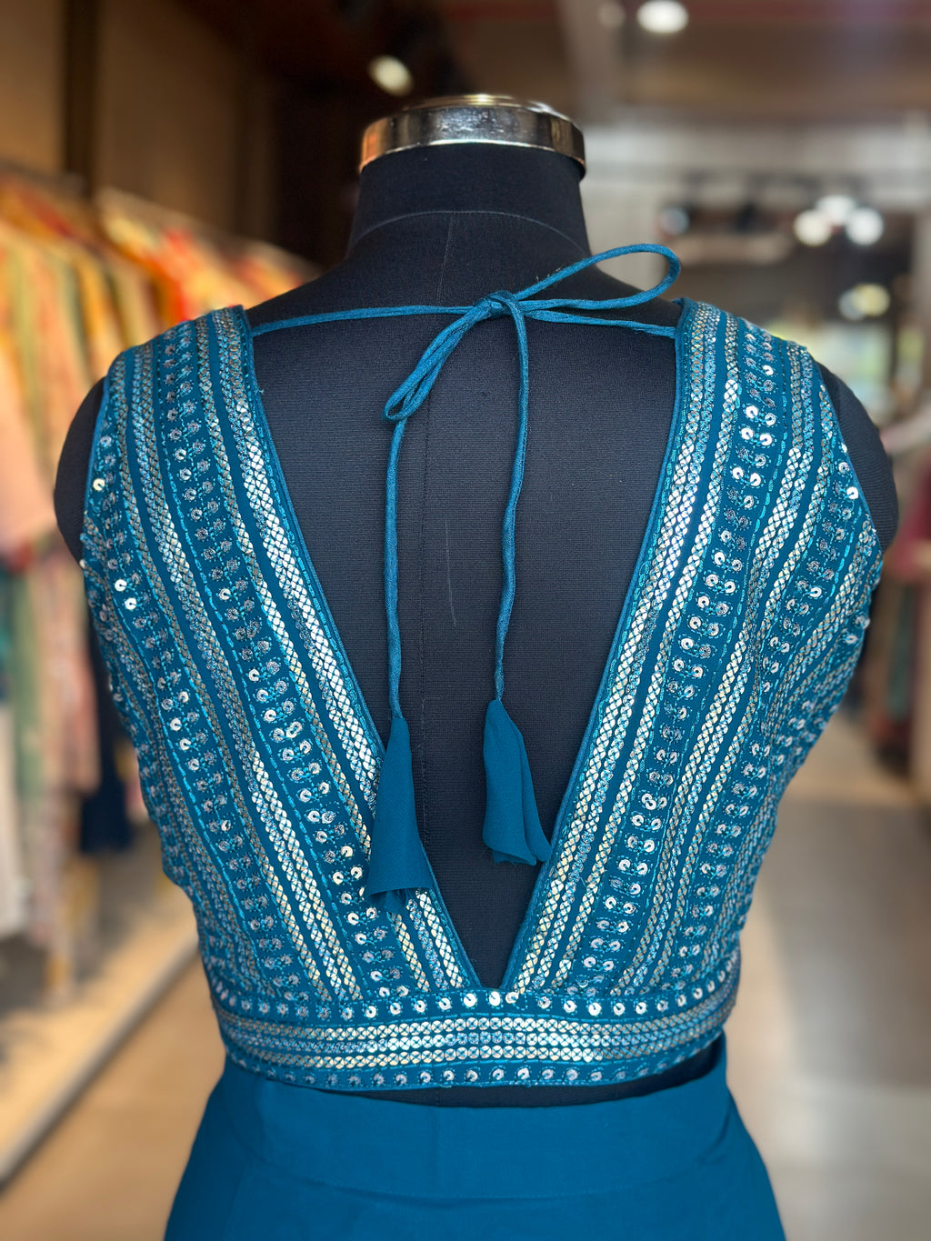 Draping Saree With Heavy Blouse